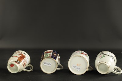 Lot 377 - FOUR ENGLISH PORCELAIN COFFEE CUPS