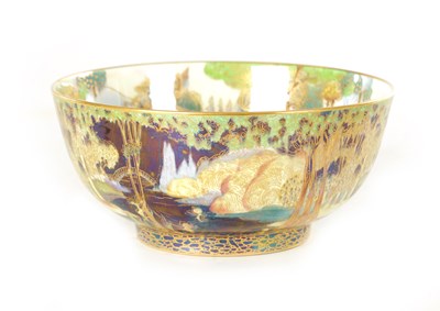 Lot 65 - A WEDGWOOD FAIRYLAND LUSTRE BOWL BY DAISY MAKEIG-JONES