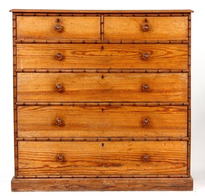 Lot 950 - HOWARD & SONS 
 A LATE 19TH CENTURY PITCH PINE...