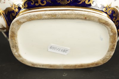 Lot 245 - A 19TH CENTURY COALPORT PORCELAIN TEAPOT PAINTED WITH BIRDS AND FLOWERS CIRCA 1820