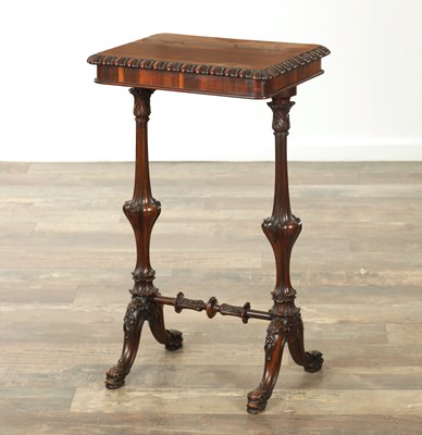 Lot 1243 - A REGENCY GONCALO AVES CARVED OCCASIONAL TABLE IN THE MANNER OF GILLOWS