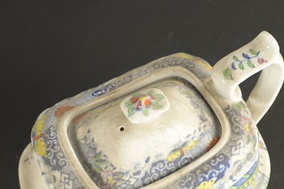 Lot 152 - TWO NEW HALL TEAPOTS PRINTED WILLOW PATTERN CIRCA 1810
