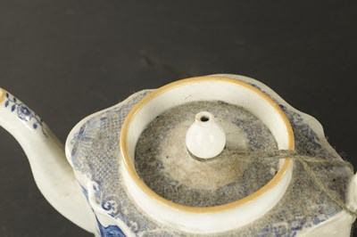 Lot 152 - TWO NEW HALL TEAPOTS PRINTED WILLOW PATTERN CIRCA 1810