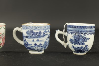 Lot 196 - A COLLECTION OF FIVE CHINESE PORCELAIN CUPS CIRCA 1760