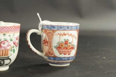 Lot 196 - A COLLECTION OF FIVE CHINESE PORCELAIN CUPS CIRCA 1760