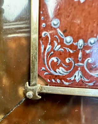 Lot 661 - A FINE LATE 19TH CENTURY VIENNESE ENAMEL, TORTOISESHELL AND SILVER MOUNTED TABLE CASKET BY KARL ROESSLER, AUSTRIA