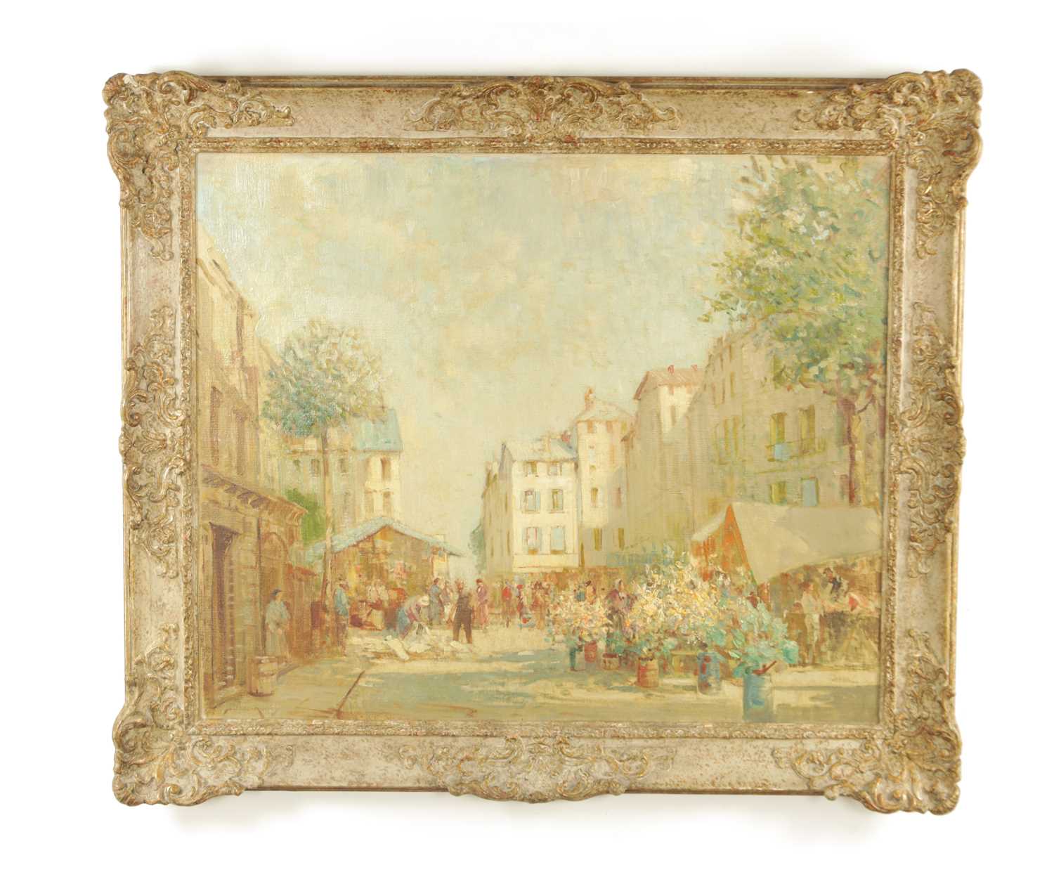 Lot 987 - WILLIAM LEE-HANKEY (1869-1952) OIL ON CANVAS A BUSY FRENCH MARKET SCENE