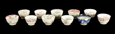 Lot 238 - A COLLECTION OF ELEVEN ENGLISH PORCELAIN TEA BOWLS