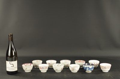 Lot 238 - A COLLECTION OF ELEVEN ENGLISH PORCELAIN TEA BOWLS