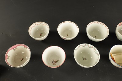 Lot 238 - A COLLECTION OF ELEVEN ENGLISH PORCELAIN TEA BOWLS