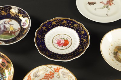 Lot 236 - A COLLECTION OF TWENTY-THREE 19TH CENTURY ENGLISH PORCELAIN SAUCERS