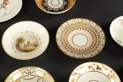 Lot 236 - A COLLECTION OF TWENTY-THREE 19TH CENTURY ENGLISH PORCELAIN SAUCERS