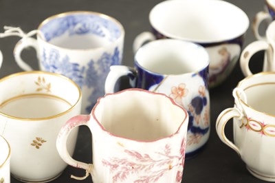 Lot 237 - A COLLECTION OF TWENTY-FIVE 19TH / 18TH CENTURY ENGLISH PORCELAIN TEA CUPS