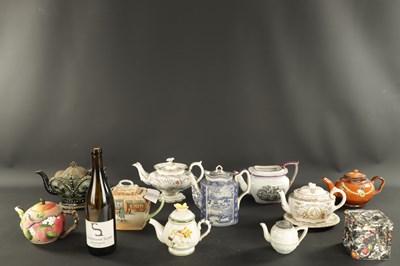 Lot 306 - A COLLECTION OF ELEVEN 19TH CENTURY TEAPOTS