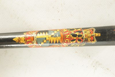 Lot 565 - A 19TH CENTURY EBONISED POLICE TRUNCHEON WITH CONCEALED DAGGER