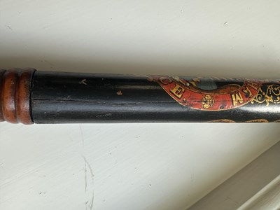 Lot 565 - A 19TH CENTURY EBONISED POLICE TRUNCHEON WITH CONCEALED DAGGER