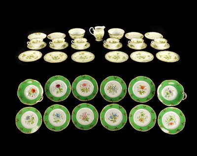 Lot 55 - A LATE 19TH CENTURY NORITAKE PORCELAIN TEA SET AND A SPODE-TYPE PART DINNER SERVICE