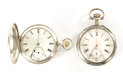 Lot 339 - TWO SILVER CASED POCKET WATCHES