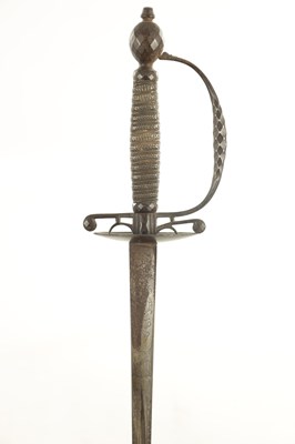 Lot 555 - AN 18TH CENTURY CONTINENTAL SMALL SWORD