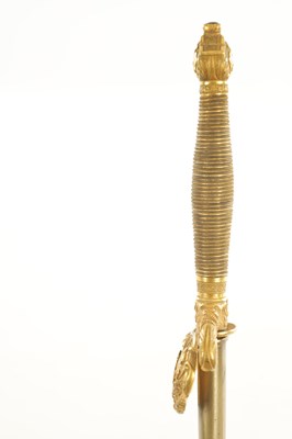 Lot 552 - A 19TH CENTURY CONTINENTAL GILT HANDLED SMALL SWORD