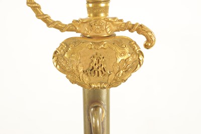 Lot 552 - A 19TH CENTURY CONTINENTAL GILT HANDLED SMALL SWORD