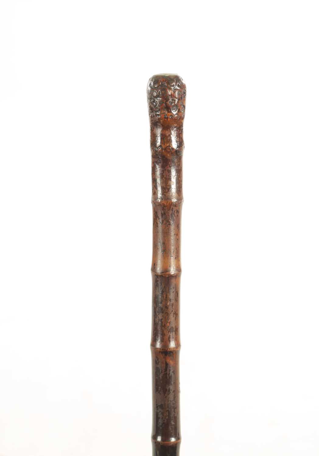 Lot 473 - A LATE 19TH CENTURY BAMBOO 'FLICK STICK' WALKING CANE