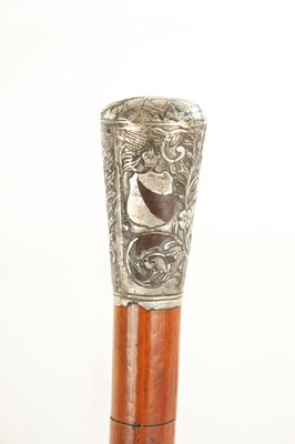 Lot 432 - A LATE 19TH CENTURY SILVER METAL MOUNTED MALACCA SWORD STICK