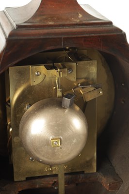 Lot 1090 - PITT, DUKE STREET, LONDON A GEORGE III OVERSIZED FIGURED MAHOGANY AND BRASS MOUNTED ‘BALLOON’ BRACKET CLOCK