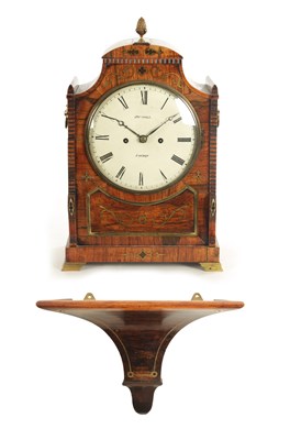 Lot 1002 - JNO. HILL. LONDON A LATE REGENCY BRASS INLAID EIGHT DAY ROSEWOOD BRACKET CLOCK