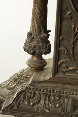 Lot 1073 - A 19TH CENTURY GILT BRASS FRENCH STRIKING MANTEL CLOCK