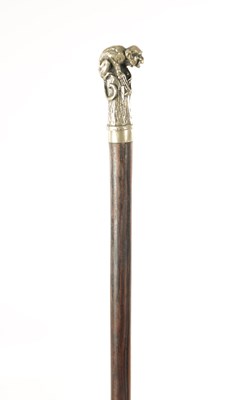 Lot 437 - A LATE 19TH CENTURY TAPERED CALAMANDER WALKING CANE