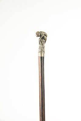 Lot 437 - A LATE 19TH CENTURY TAPERED CALAMANDER WALKING CANE