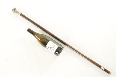 Lot 437 - A LATE 19TH CENTURY TAPERED CALAMANDER WALKING CANE