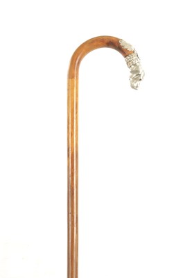 Lot 460 - A LATE 19TH CENTURY CONTINENTAL SILVER MOUNTED MALACCA WALKING STICK