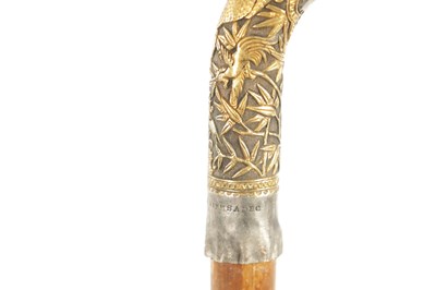 Lot 467 - AN EARLY 20TH CENTURY SILVER MOUNTED HAZEL WALKING STICK