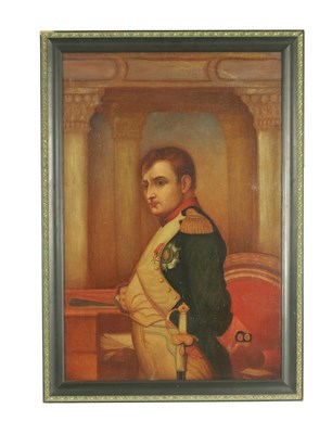 Lot 921 - A LATE 19TH CENTURY PORTRAIT OIL ON CANVAS OF NAPOLEON