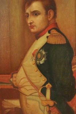 Lot 921 - A LATE 19TH CENTURY PORTRAIT OIL ON CANVAS OF NAPOLEON