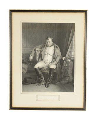 Lot 951 - A FRENCH 19TH CENTURY ENGRAVING OF NAPOLEON