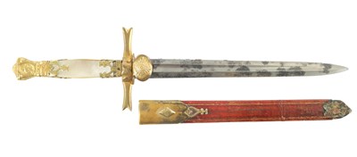 Lot 579 - A 19TH CENTURY CONTINENTAL DRESS DAGGER