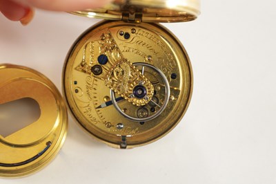 Lot 361 - LITHERLAND DAVIES & CO. LIVERPOOL. AN 18CT GOLD PAIR CASED POCKET WATCH