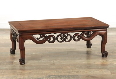 Lot 155 - A 19TH CENTURY CHINESE HARDWOOD ALTAR TABLE