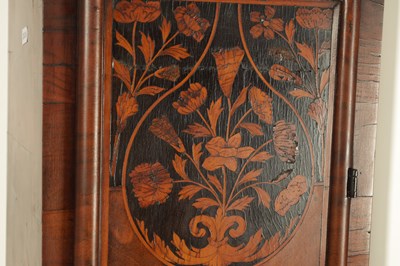 Lot 1134 - EDWARD STANTON, LONDON. A FINE WILLIAM AND MARY PANELLED MARQUETRY 10" LONGCASE CLOCK