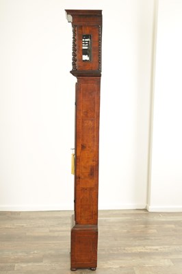 Lot 1134 - EDWARD STANTON, LONDON. A FINE WILLIAM AND MARY PANELLED MARQUETRY 10" LONGCASE CLOCK