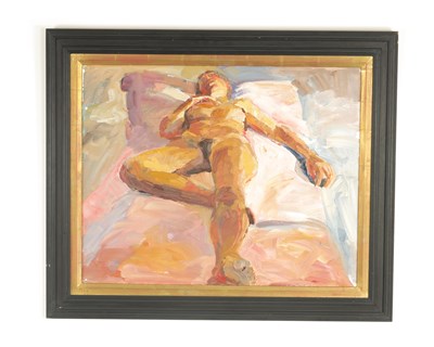 Lot 958 - TIN ODESCALCHI. MIXED MEDIA IMPRESIONIST NUDE