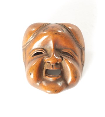 Lot 137 - A JAPANESE EDO PERIOD CARVED BOXWOOD NETSUKE