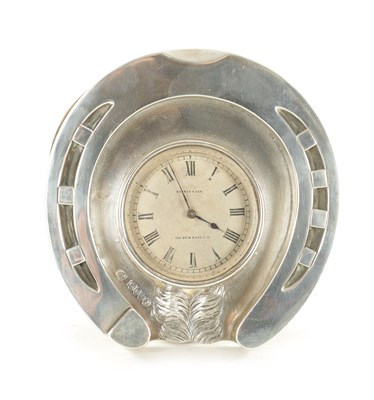 Lot 1047 - A LATE 19TH CENTURY ASPREY & SON SILVER STRUTT CLOCK