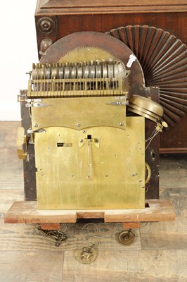 Lot 1123 - TOMLINSON, NEWCASTLE. A RARE EARLY 19TH CENTURY FOUR-TRAIN MUSICAL MAHOGANY LONGCASE CLOCK