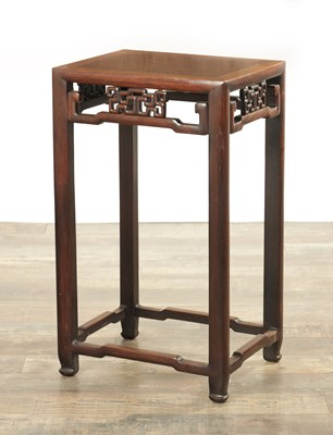 Lot 146 - A LATE 19TH CENTURY CHINESE HARDWOOD JARDINIERE STAND