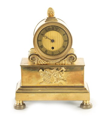 Lot 1083 - PAYNE, NEW BOND ST. LONDON. A SMALL REGENCY FUSEE MANTEL CLOCK