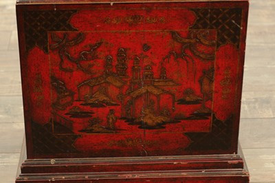 Lot 1142 - THOMAS HILL, LONDON. A GEORGE III SCARLET LACQUERED CHINOISERIE LONGCASE CLOCK